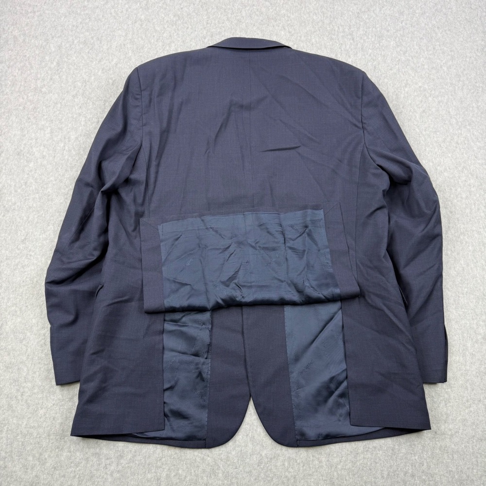 Ermenegildo Zegna Blazer Mens 46L Navy Blue Wool Saks Fifth Avenue Traveller - Picture 8 of 16